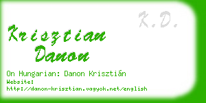 krisztian danon business card